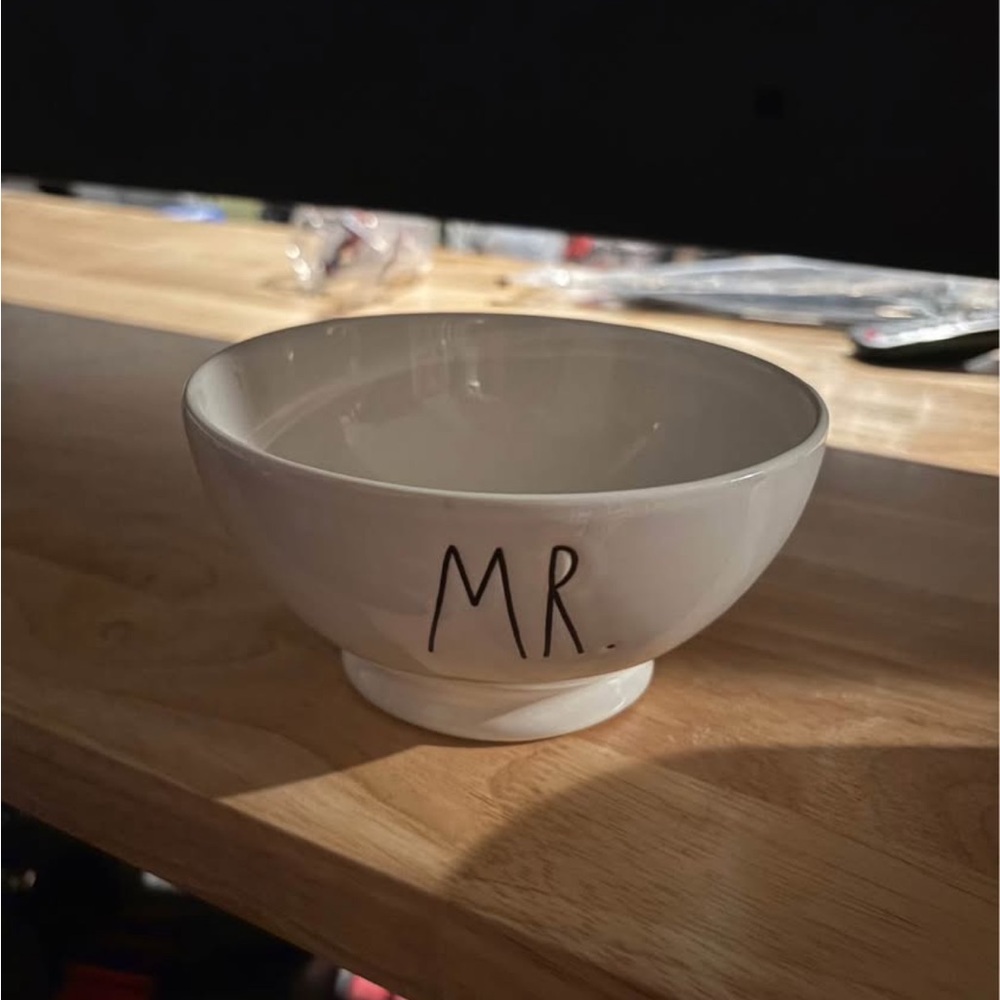 RAE DUNN COLLECTOR’S kitchen White Ceramic cereal Bowl dinnerware